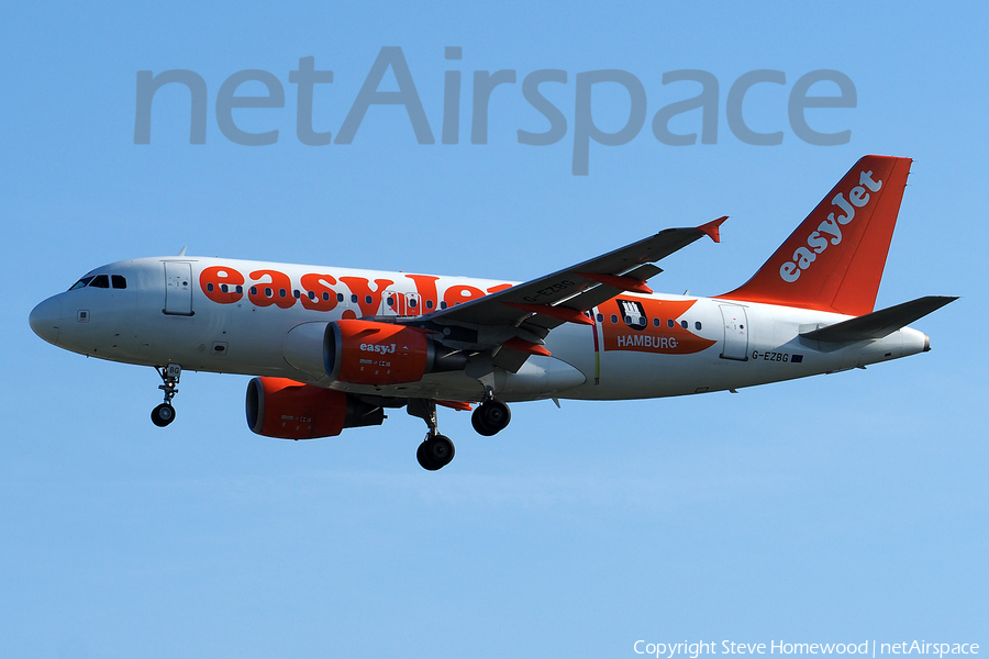 easyJet Airbus A319-111 (G-EZBG) | Photo 174566
