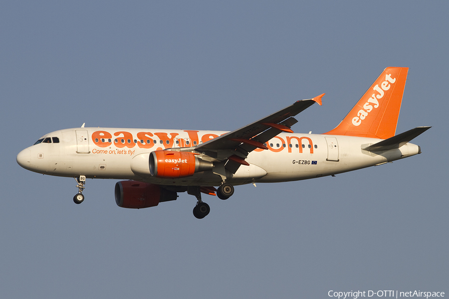 easyJet Airbus A319-111 (G-EZBG) | Photo 394192