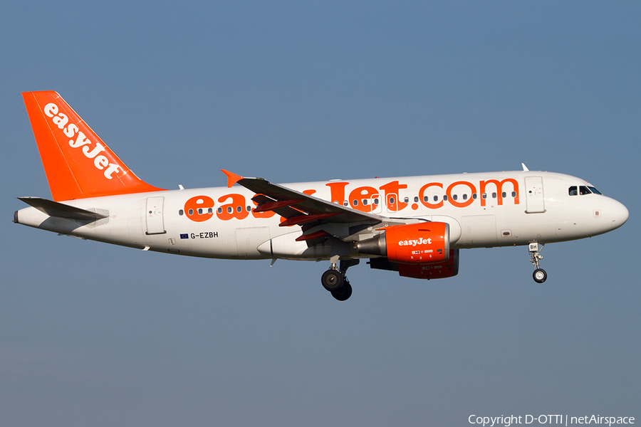 easyJet Airbus A319-111 (G-EZBH) | Photo 527028