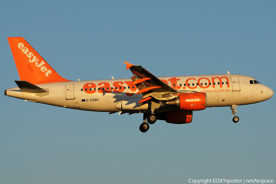 easyJet Airbus A319-111 (G-EZBH) | Photo 275408