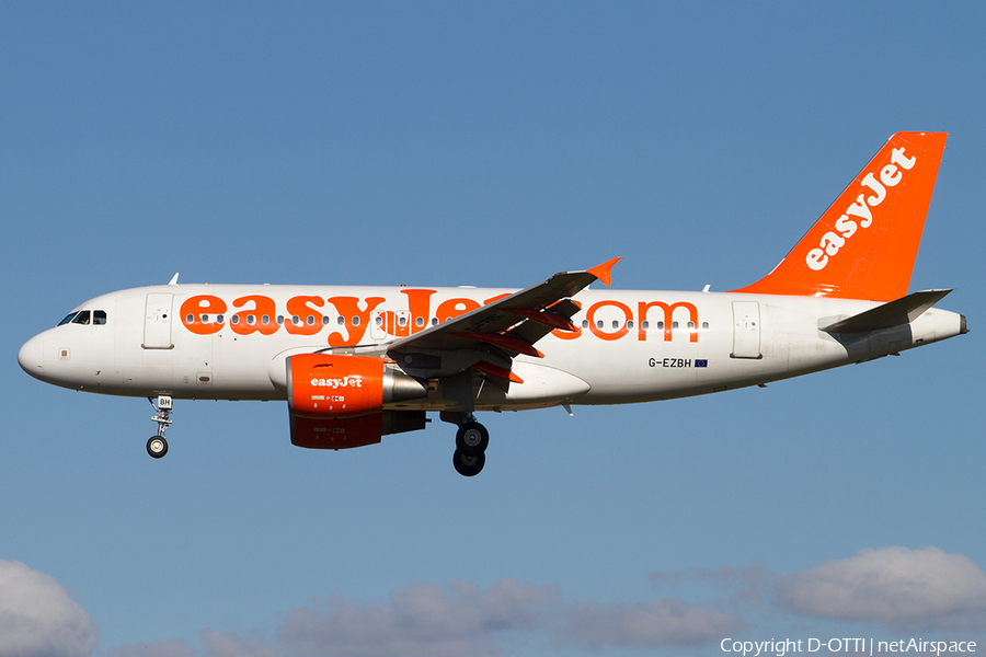 easyJet Airbus A319-111 (G-EZBH) | Photo 523693