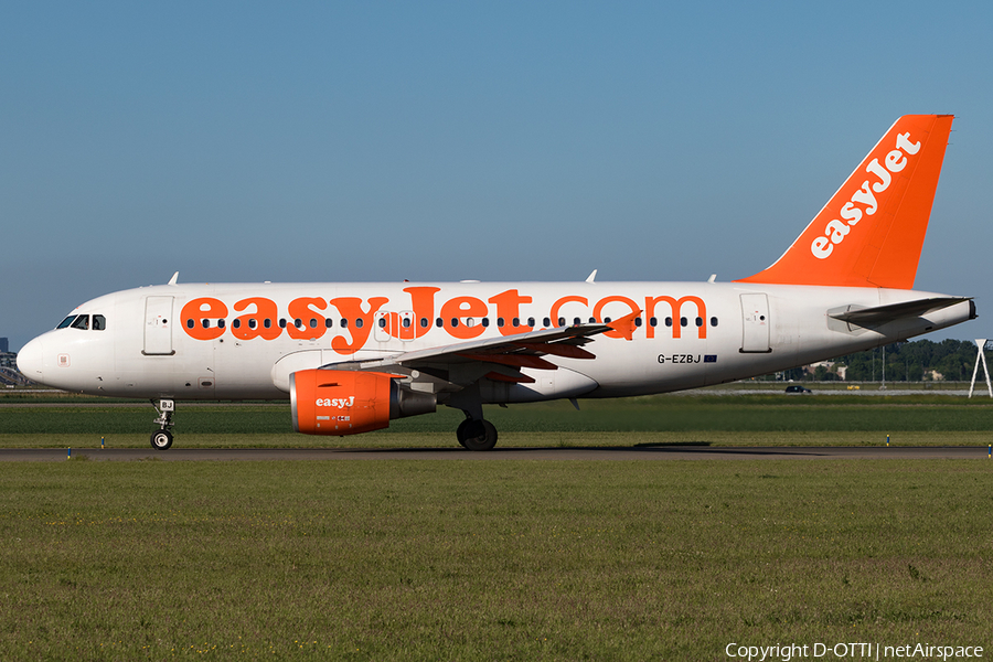 easyJet Airbus A319-111 (G-EZBJ) | Photo 166156