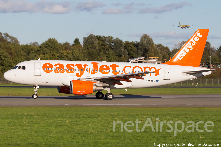 easyJet Airbus A319-111 (G-EZBJ) | Photo 192577