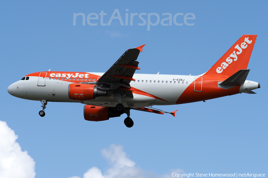 easyJet Airbus A319-111 (G-EZBJ) | Photo 671251
