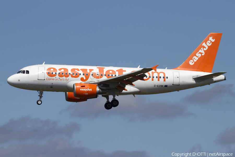 easyJet Airbus A319-111 (G-EZBK) | Photo 409106