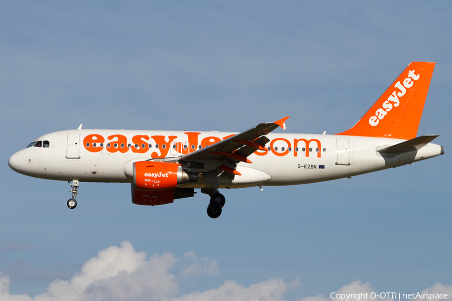 easyJet Airbus A319-111 (G-EZBK) | Photo 518964