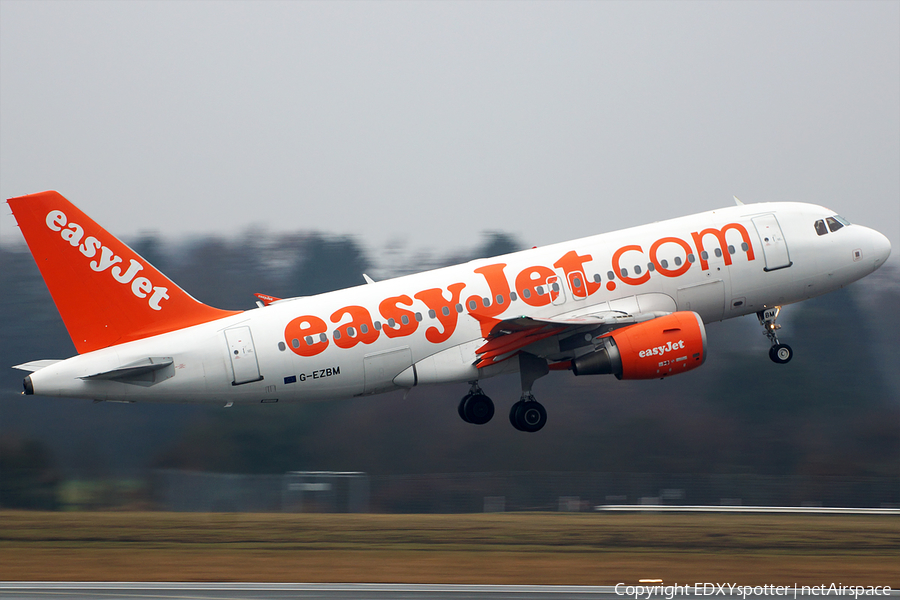 easyJet Airbus A319-111 (G-EZBM) | Photo 275708