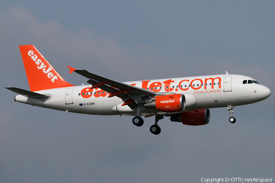 easyJet Airbus A319-111 (G-EZBN) | Photo 196195