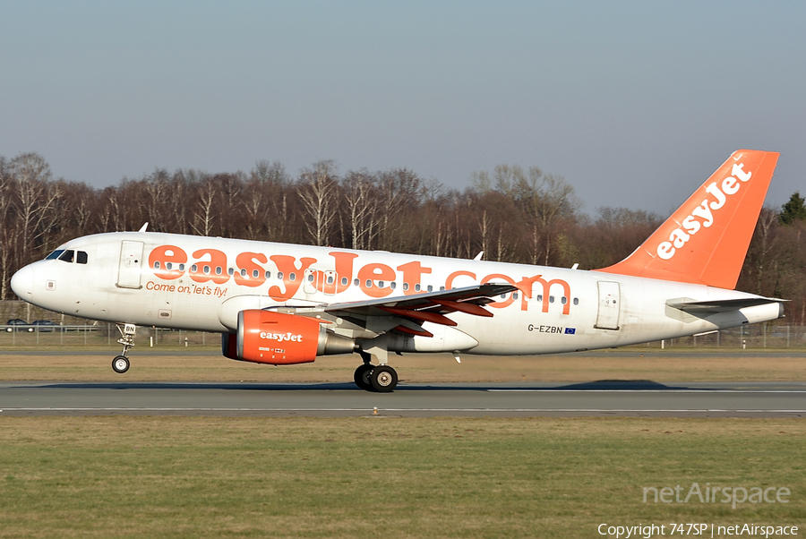 easyJet Airbus A319-111 (G-EZBN) | Photo 45724
