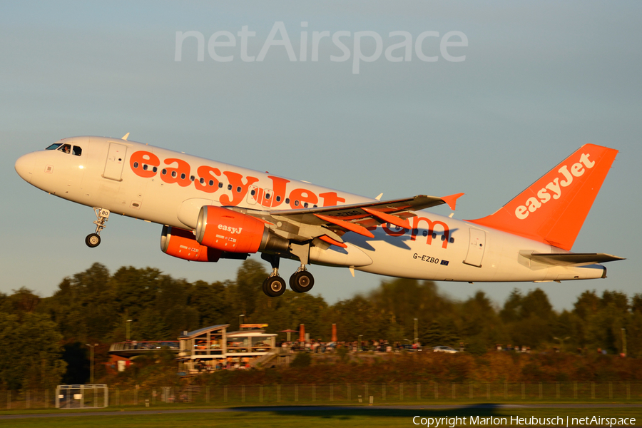 easyJet Airbus A319-111 (G-EZBO) | Photo 126485