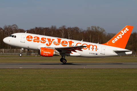 easyJet Airbus A319-111 (G-EZBO) at  Hamburg - Fuhlsbuettel (Helmut Schmidt), Germany