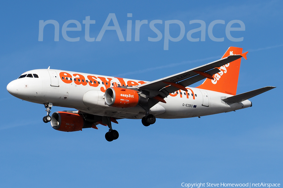 easyJet Airbus A319-111 (G-EZBO) | Photo 153690