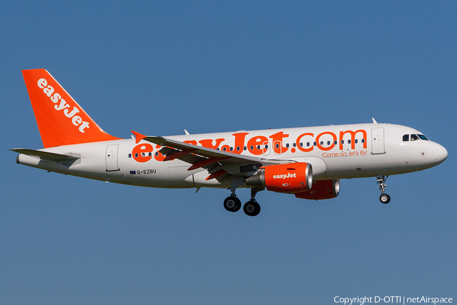 easyJet Airbus A319-111 (G-EZBU) | Photo 203106