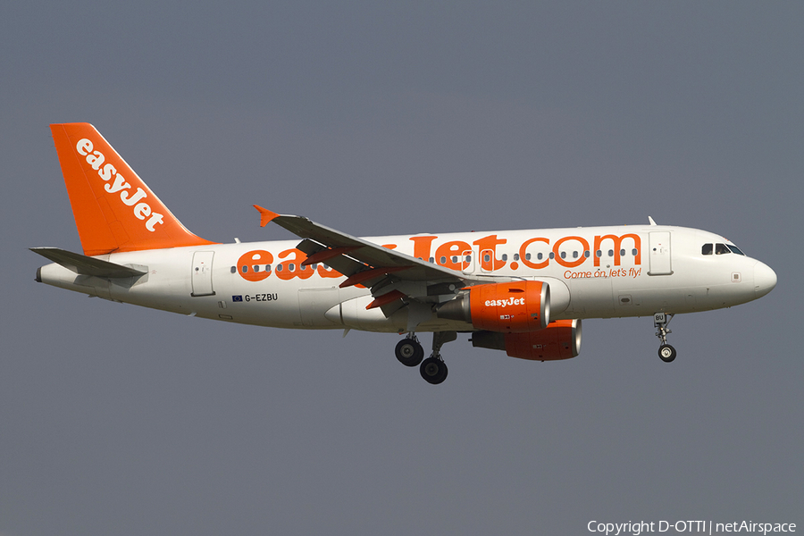 easyJet Airbus A319-111 (G-EZBU) | Photo 288625