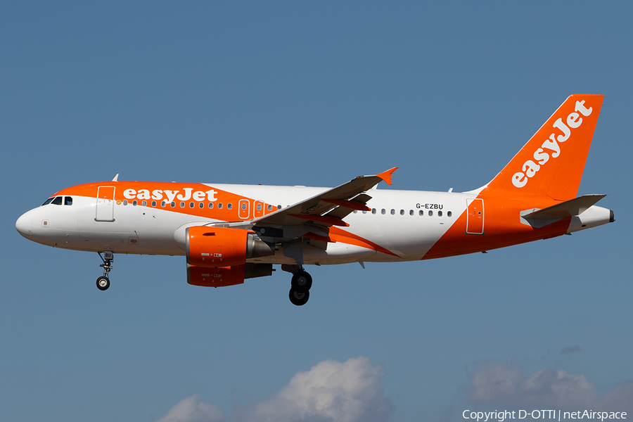 easyJet Airbus A319-111 (G-EZBU) | Photo 354134