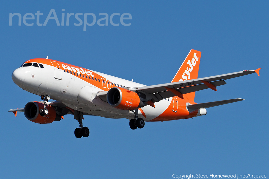 easyJet Airbus A319-111 (G-EZBV) | Photo 281519