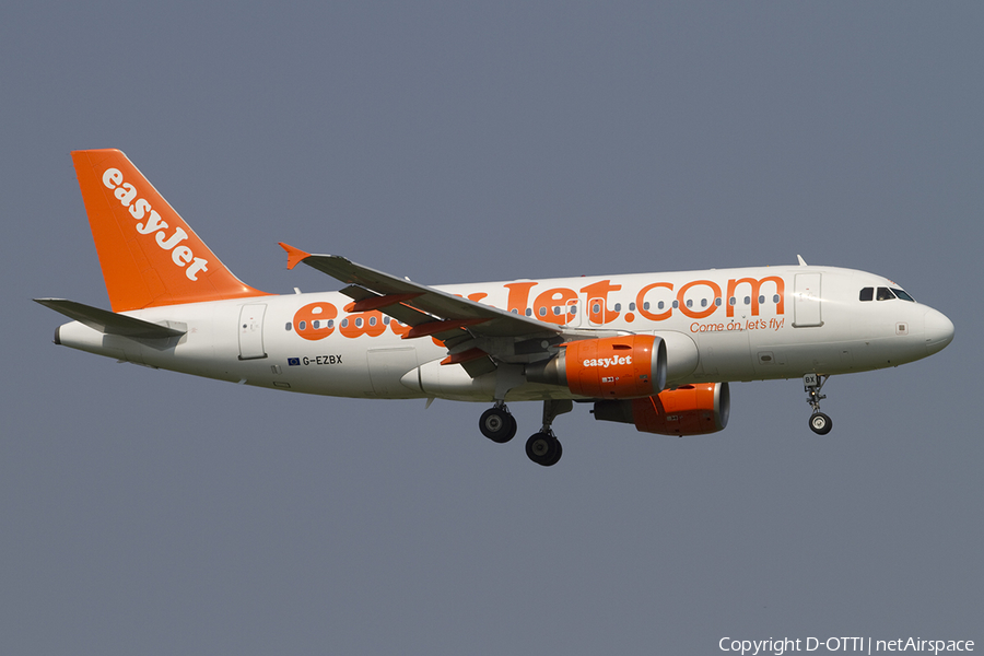 easyJet Airbus A319-111 (G-EZBX) | Photo 357380