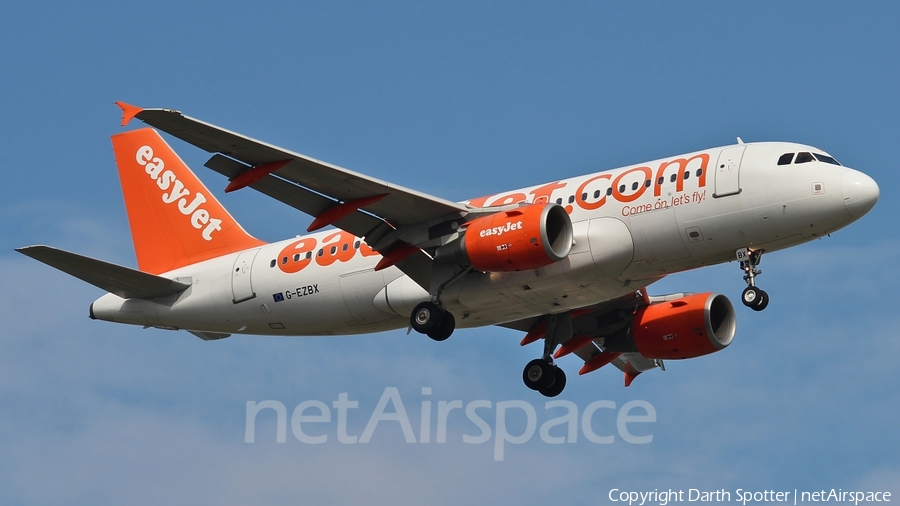 easyJet Airbus A319-111 (G-EZBX) | Photo 212093