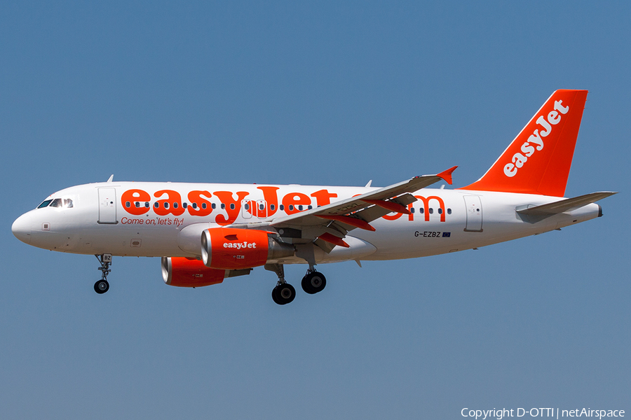 easyJet Airbus A319-111 (G-EZBZ) | Photo 203518