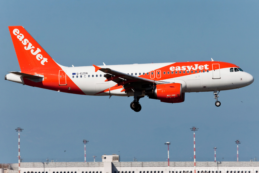 easyJet Airbus A319-111 (G-EZDA) | Photo 476449