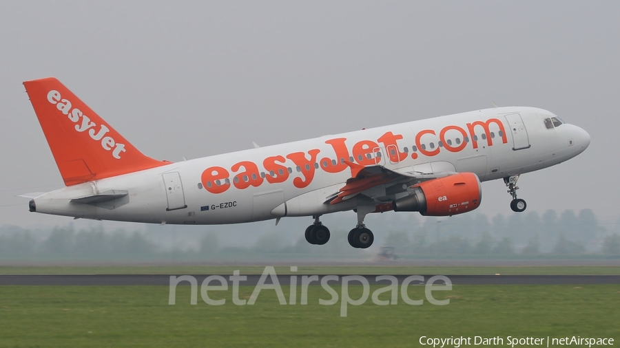 easyJet Airbus A319-111 (G-EZDC) | Photo 216319