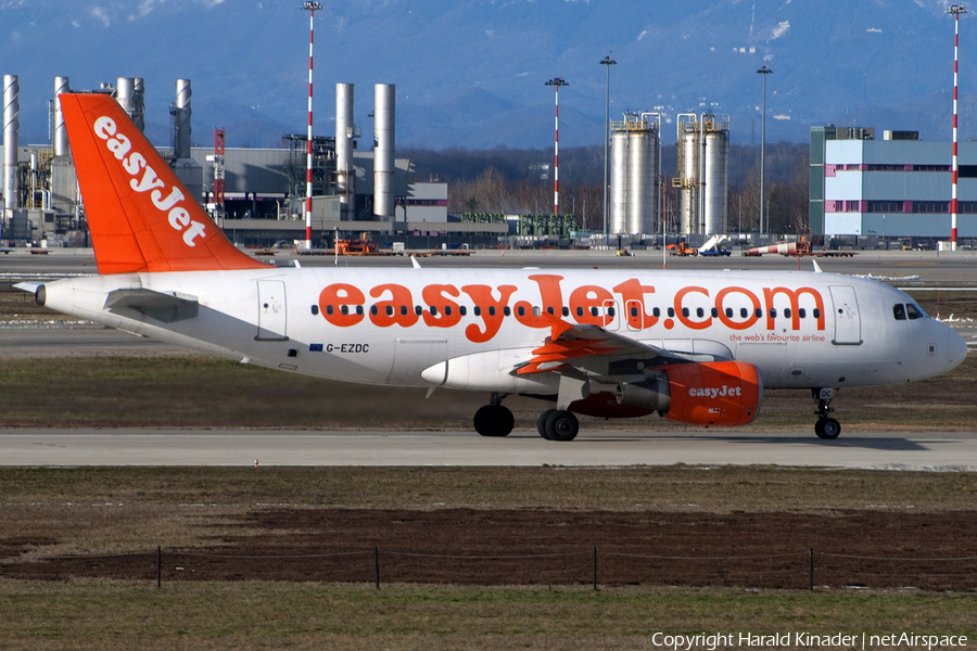 easyJet Airbus A319-111 (G-EZDC) | Photo 346046