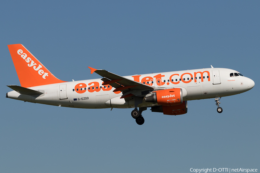 easyJet Airbus A319-111 (G-EZDD) | Photo 609726