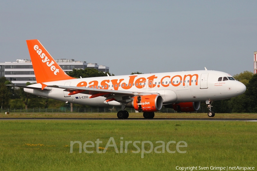 easyJet Airbus A319-111 (G-EZDD) | Photo 99019