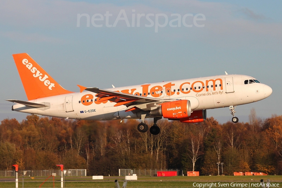 easyJet Airbus A319-111 (G-EZDE) | Photo 61304