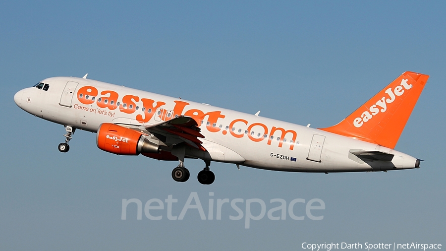 easyJet Airbus A319-111 (G-EZDH) | Photo 210785