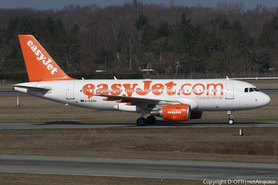 easyJet Airbus A319-111 (G-EZDH) | Photo 346772