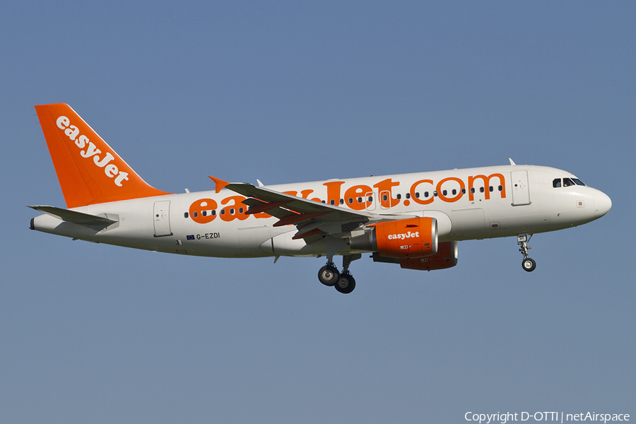 easyJet Airbus A319-111 (G-EZDI) | Photo 358338