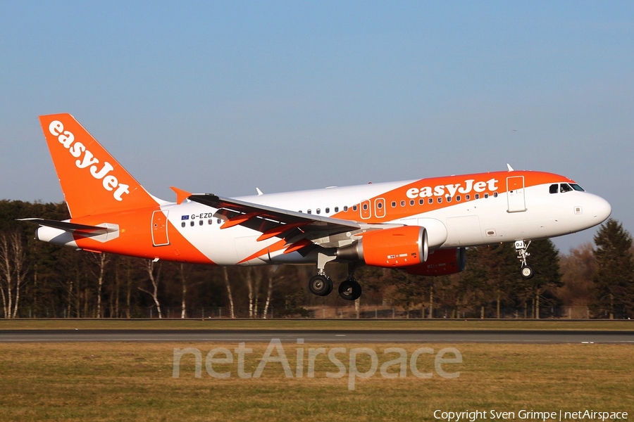 easyJet Airbus A319-111 (G-EZDJ) | Photo 69580