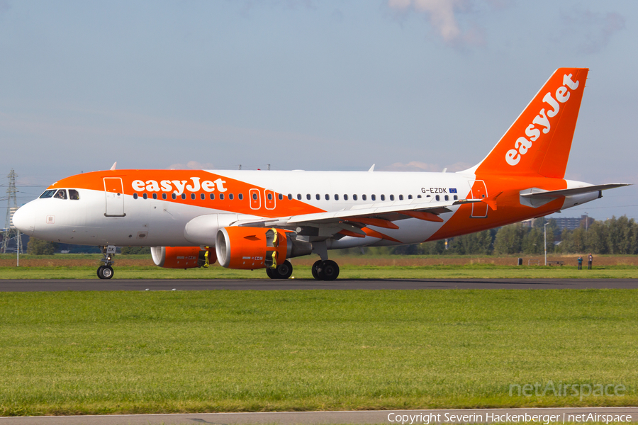 easyJet Airbus A319-111 (G-EZDK) | Photo 217197