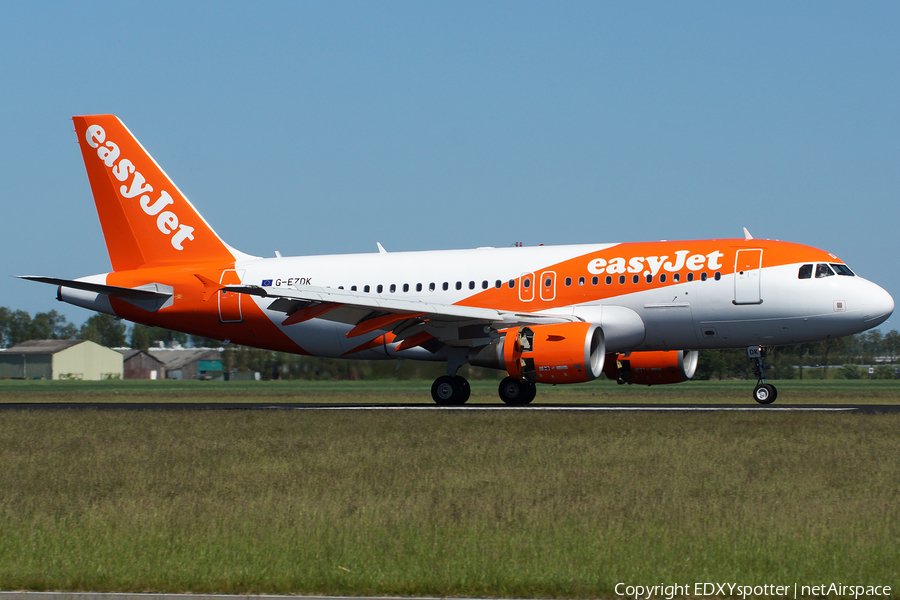 easyJet Airbus A319-111 (G-EZDK) | Photo 291495
