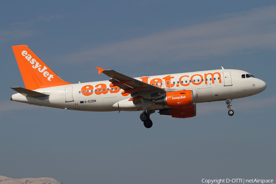 easyJet Airbus A319-111 (G-EZDN) | Photo 376333