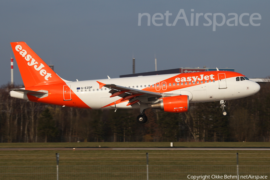easyJet Airbus A319-111 (G-EZDP) | Photo 104125