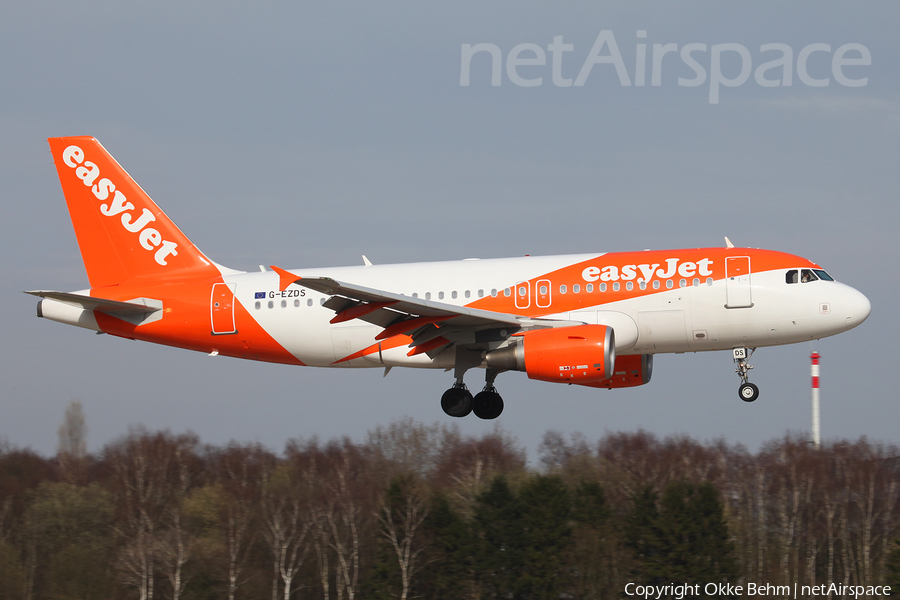 easyJet Airbus A319-111 (G-EZDS) | Photo 104126