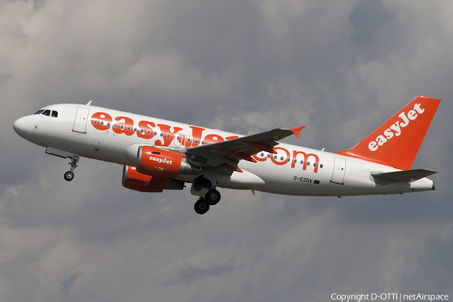 easyJet Airbus A319-111 (G-EZDV) | Photo 300635