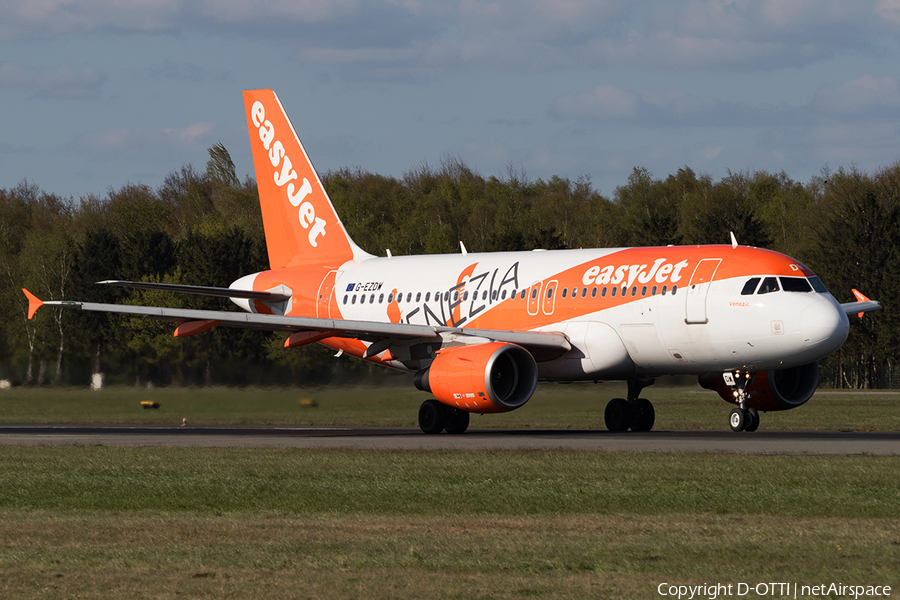 easyJet Airbus A319-111 (G-EZDW) | Photo 159055