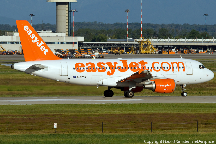 easyJet Airbus A319-111 (G-EZDW) | Photo 301517