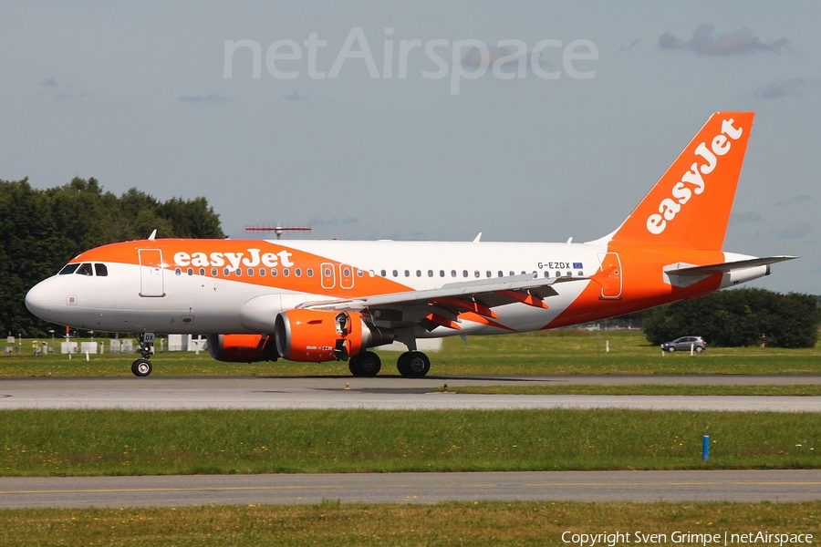 easyJet Airbus A319-111 (G-EZDX) | Photo 178936