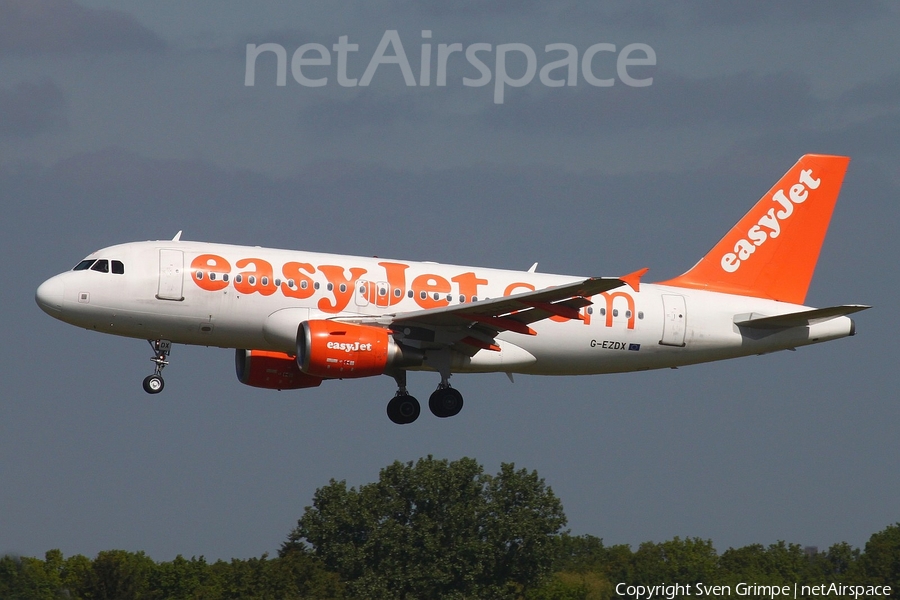 easyJet Airbus A319-111 (G-EZDX) | Photo 77414