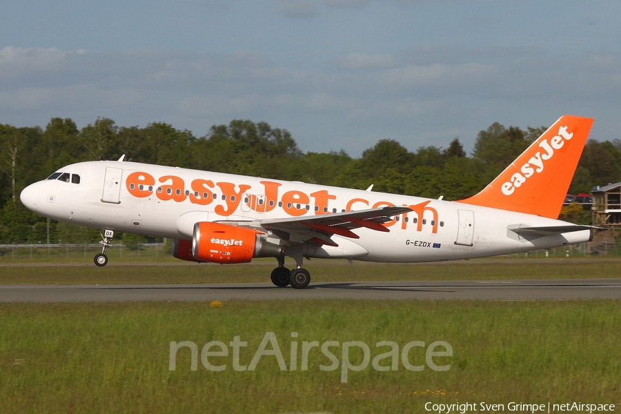 easyJet Airbus A319-111 (G-EZDX) | Photo 78481