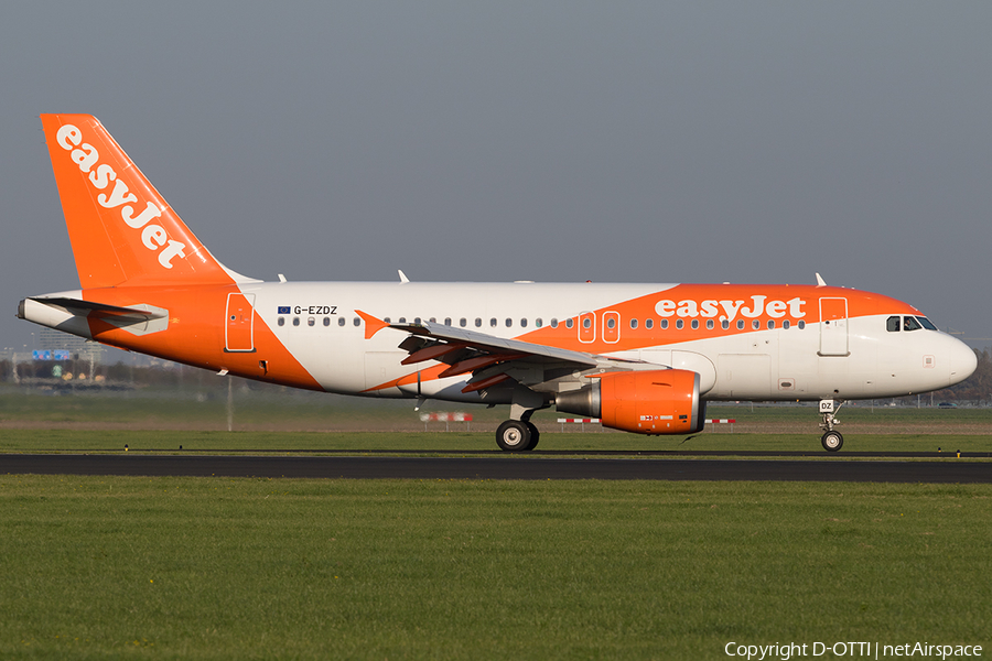 easyJet Airbus A319-111 (G-EZDZ) | Photo 196005