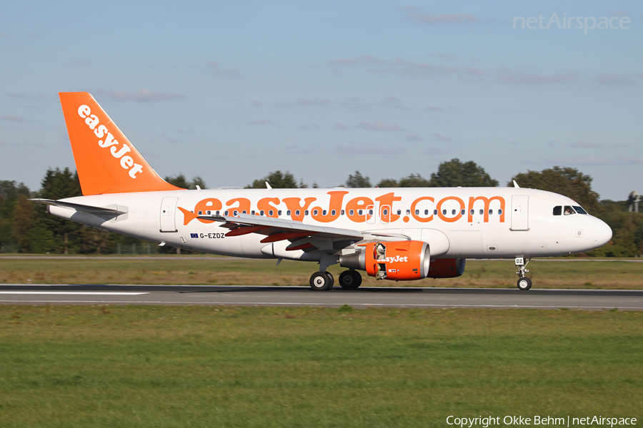 easyJet Airbus A319-111 (G-EZDZ) | Photo 42284