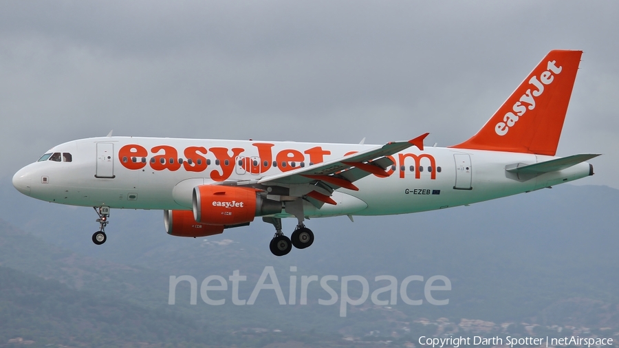 easyJet Airbus A319-111 (G-EZEB) | Photo 212595