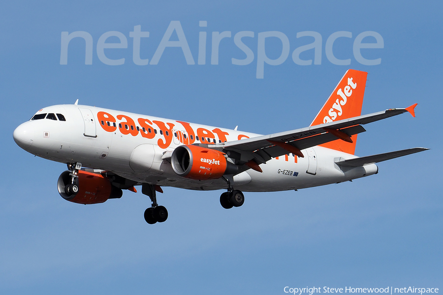 easyJet Airbus A319-111 (G-EZEB) | Photo 153711