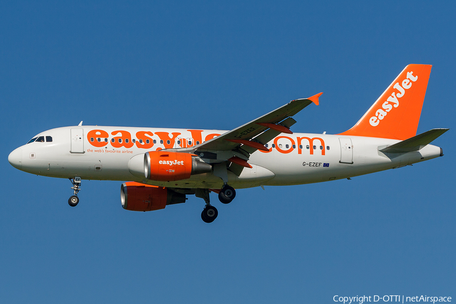 easyJet Airbus A319-111 (G-EZEF) | Photo 203007