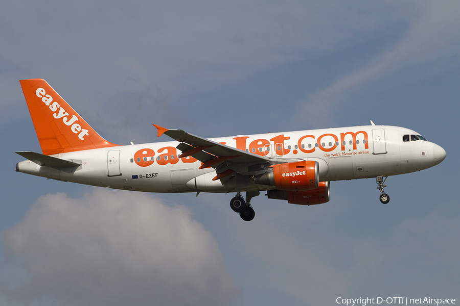 easyJet Airbus A319-111 (G-EZEF) | Photo 288089